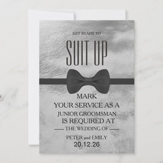 Uw dienst als Groomsman Kaart (Voorkant)