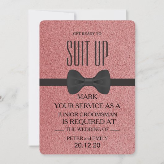 Uw dienst als Groomsman Kaart (Voorkant)