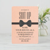 Uw dienst als Groomsman Kaart (Staand voorkant)