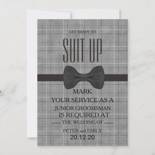 Uw dienst als Groomsman Kaart (Voorkant)