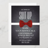 Uw dienst als Groomsman Kaart (Voorkant / Achterkant)