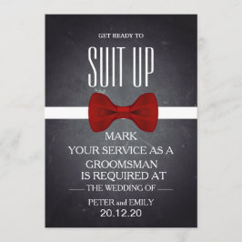 Uw dienst als Groomsman Kaart