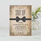 Uw dienst als Groomsman Kaart (Staand voorkant)