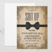 Uw dienst als Groomsman Kaart (Voorkant / Achterkant)