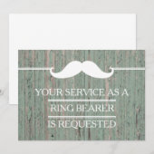 Uw dienst als Groomsman Ring Bearer Verzoek Kaart (Voorkant / Achterkant)