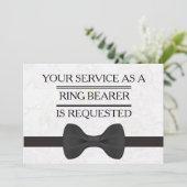 Uw dienst als Groomsman Ring Drager Verzoek I Kaart (Staand voorkant)