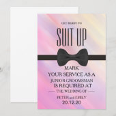 Uw Dienst als Groomsman Uitnodiging (Voorkant / Achterkant)