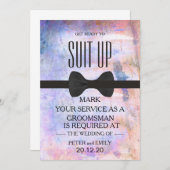 Uw Dienst als Groomsman Uitnodiging (Voorkant / Achterkant)