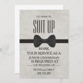 Uw Dienst als Groomsman Uitnodiging (Voorkant / Achterkant)