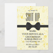 Uw Dienst als Groomsman Uitnodiging (Voorkant / Achterkant)