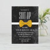 Uw Dienst als Groomsman Uitnodiging (Staand voorkant)