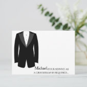 Uw dienst als Groomsman vereiste Personeel Kaart (Staand voorkant)