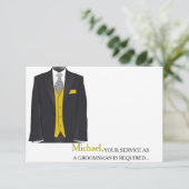 Uw dienst als Groomsman vereiste Personeel Kaart (Staand voorkant)