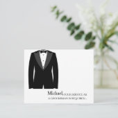 Uw dienst als Groomsman vereiste Personeel Kaart (Staand voorkant)
