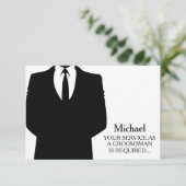 Uw dienst als Groomsman vereiste Personeel Kaart (Staand voorkant)