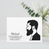 Uw dienst als Groomsman vereiste Personeel Kaart (Staand voorkant)