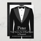 Uw dienst als Ring Bearer Groomsman Kaart (Voorkant / Achterkant)