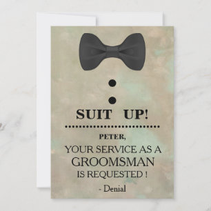 Uw Dienst als Uitnodiging van het Groomsman- Verzo