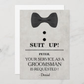 Uw Dienst als Uitnodiging van het Groomsman- Verzo (Voorkant / Achterkant)