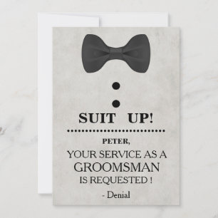 Uw Dienst als Uitnodiging van het Groomsman- Verzo