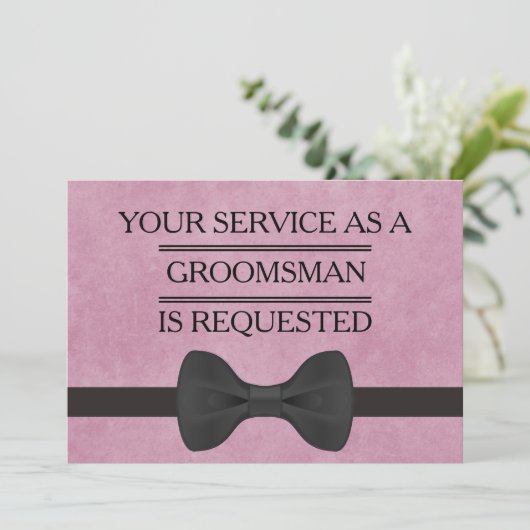 Uw Dienst als Uitnodiging van het Groomsman- Verzo (Staand voorkant)