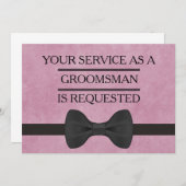 Uw Dienst als Uitnodiging van het Groomsman- Verzo (Voorkant / Achterkant)