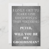 Uw Dienst als Uitnodiging van het Groomsman- Verzo (Voorkant)