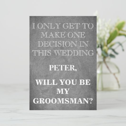 Uw Dienst als Uitnodiging van het Groomsman- Verzo (Staand voorkant)