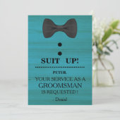 Uw Dienst als Uitnodiging van het Groomsman- Verzo (Staand voorkant)