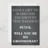 Uw Dienst als Uitnodiging van het Groomsman- Verzo (Voorkant)