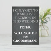 Uw Dienst als Uitnodiging van het Groomsman- Verzo (Staand voorkant)