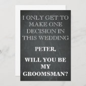 Uw Dienst als Uitnodiging van het Groomsman- Verzo (Voorkant / Achterkant)