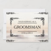 Uw dienst wordt gevraagd als Groomsman Uitnodiging (Voorkant)