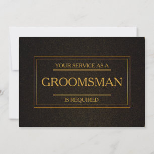 Uw dienst wordt gevraagd als Groomsman Uitnodiging