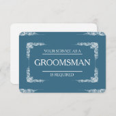 Uw dienst wordt gevraagd als Groomsman Uitnodiging (Voorkant / Achterkant)