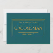 Uw dienst wordt gevraagd als Groomsman Uitnodiging (Voorkant)