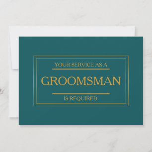 Uw dienst wordt gevraagd als Groomsman Uitnodiging
