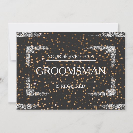 Uw dienst wordt gevraagd als Groomsman Uitnodiging (Voorkant)