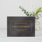 Uw dienst wordt gevraagd als Groomsman Uitnodiging (Staand voorkant)