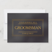 Uw dienst wordt gevraagd als Groomsman Uitnodiging (Voorkant)