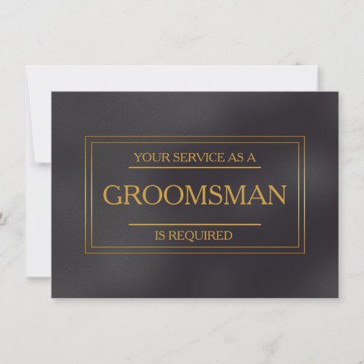 Uw dienst wordt gevraagd als Groomsman Uitnodiging (Voorkant)