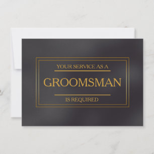 Uw dienst wordt gevraagd als Groomsman Uitnodiging