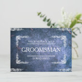 Uw dienst wordt gevraagd als Groomsman Uitnodiging (Staand voorkant)