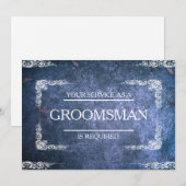 Uw dienst wordt gevraagd als Groomsman Uitnodiging (Voorkant / Achterkant)