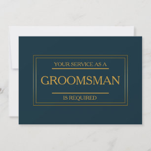 Uw dienst wordt gevraagd als Groomsman Uitnodiging
