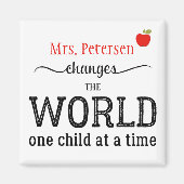 Uw docent naam typografie script citaat magneet (Voorkant)