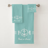 Uw doekdoekje op de borst Seahorse Anchor Bath Set Bad Handdoek (Insitu)