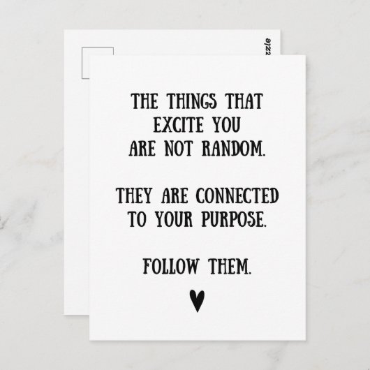 Uw doel - Inspirerend offerte Briefkaart (Voorkant / Achterkant)