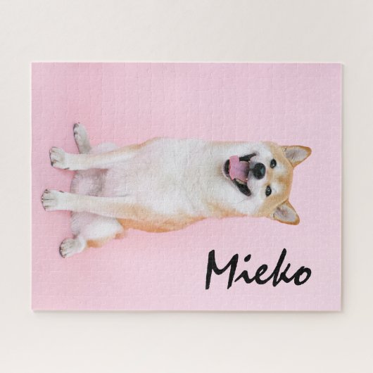 Uw Dog Pet Foto op persoonlijke titel Shibu Inu Legpuzzel (Horizontaal)