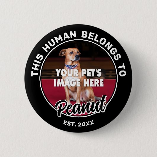 Uw Dog Photo Pin-Back Button (Voorkant)